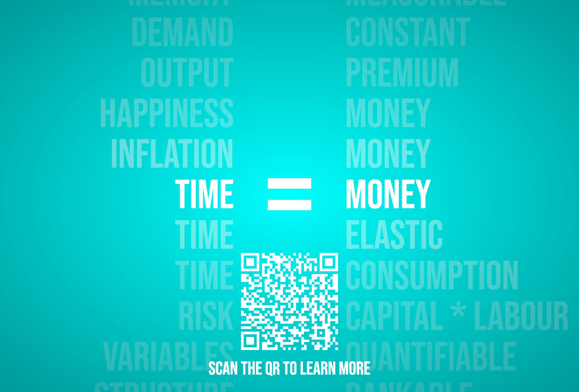 Turquoise ≠ screen relating time, money, consumption, and capital. Artwork by Jeanyoon Choi.