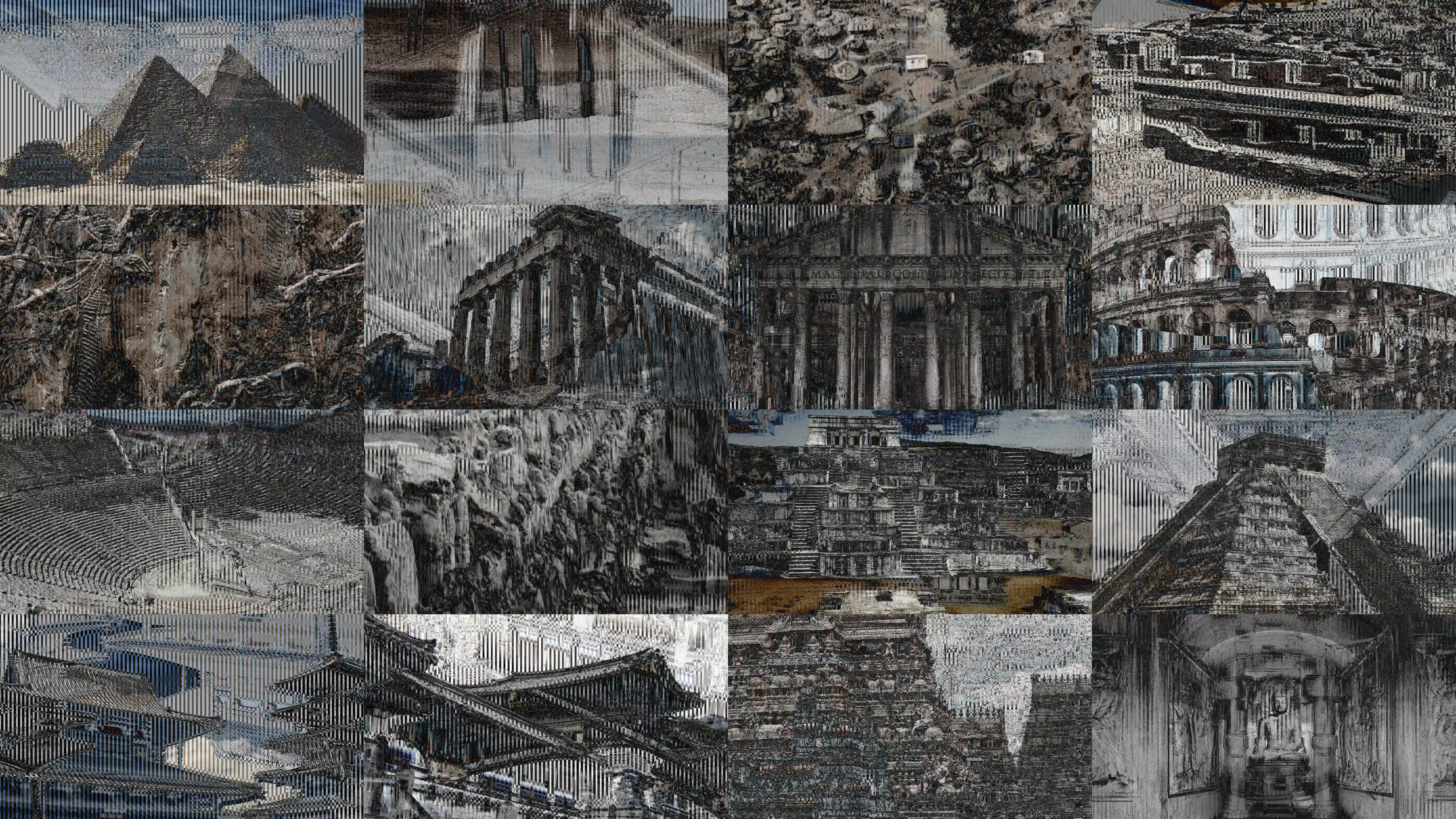 The Symphony of Civilisation (2024), documentation image 2, from Jeanyoon Choi's experiments.